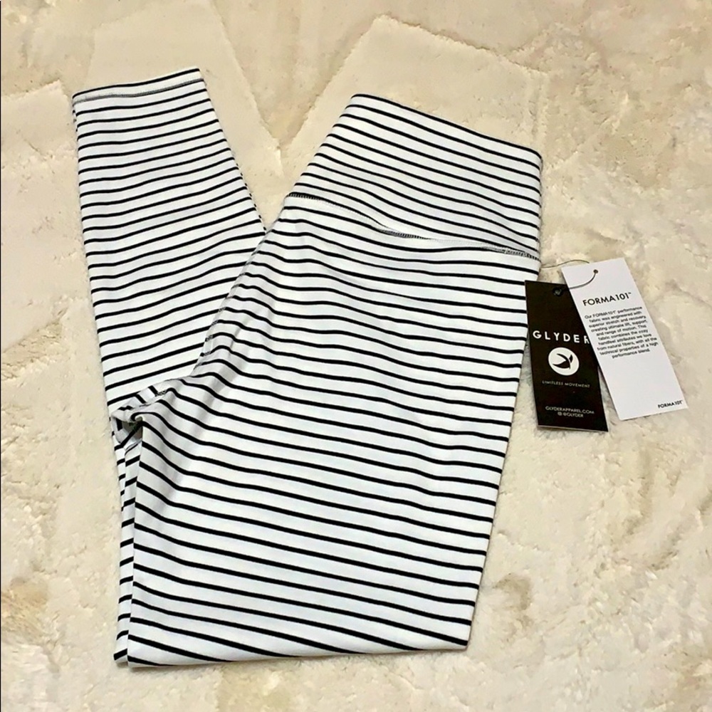 Glyder High Power II Legging White/Black Stripes